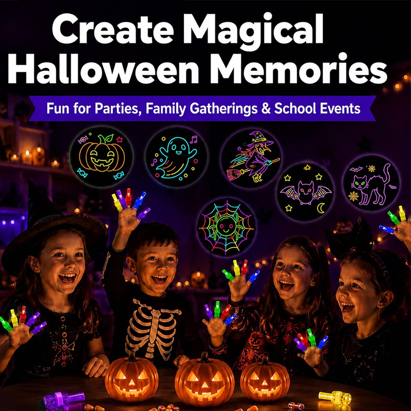 4/40PCS Halloween LED Finger L - огляд і ціна Glow In The Dark Party Glasses