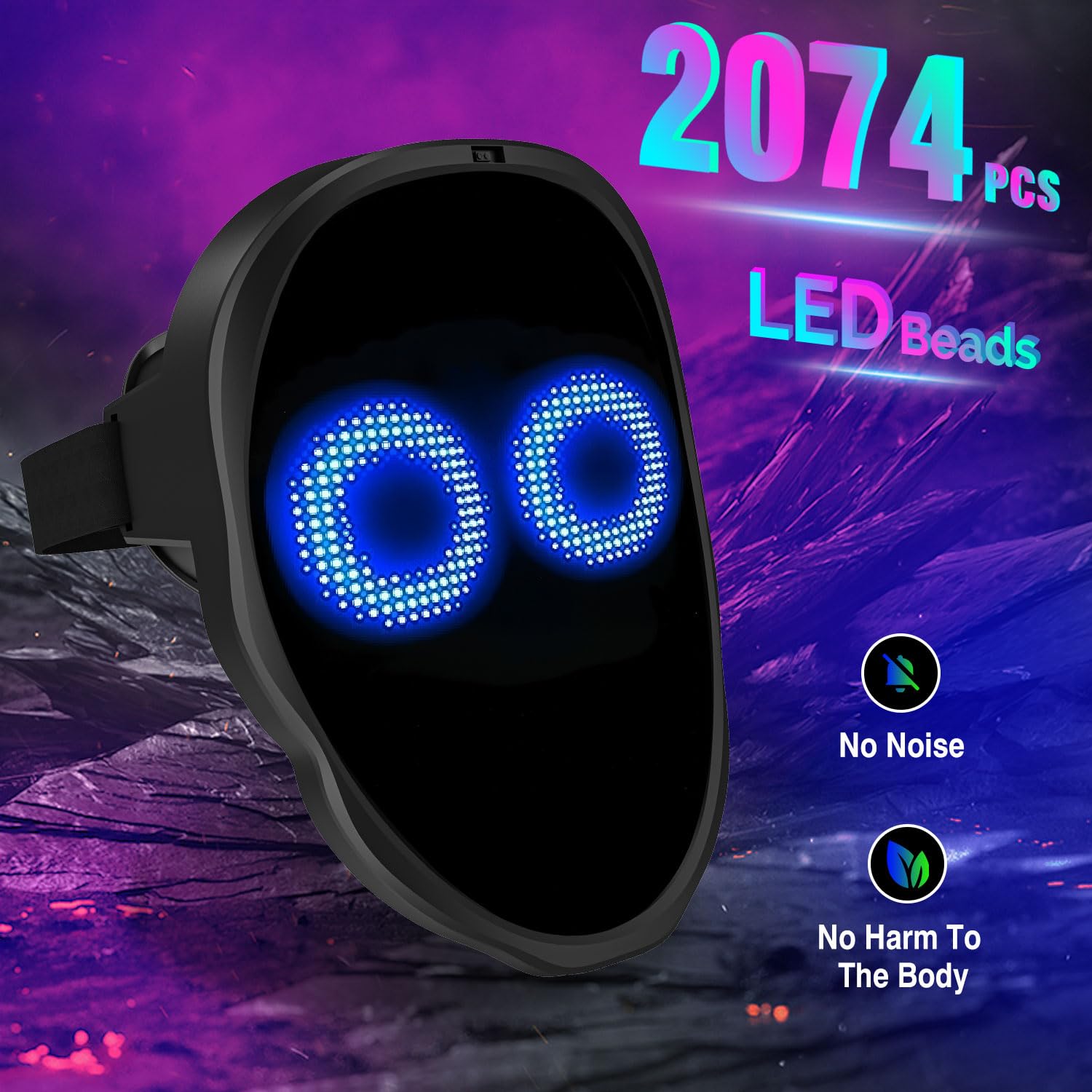 Party LED Light up Mask Gestur - огляд і ціна Led Purge Mask Halloween