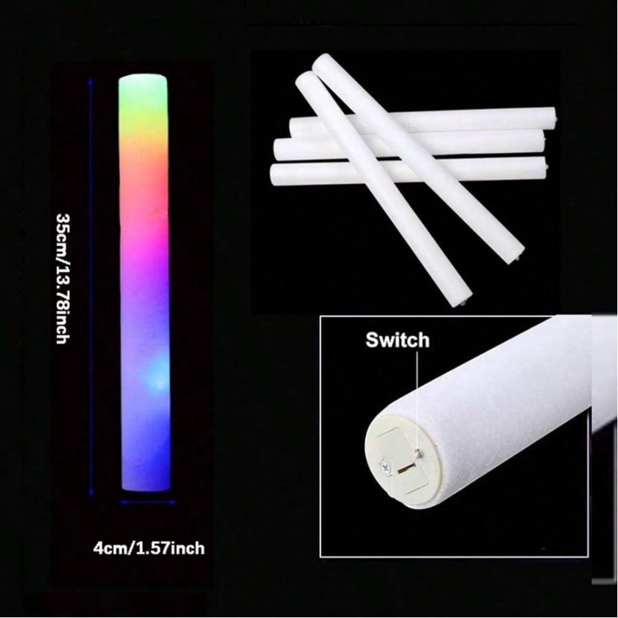 105 PCS Foam Glow Sticks Bulk  - огляд і ціна Flashing Led Foam Sticks Party