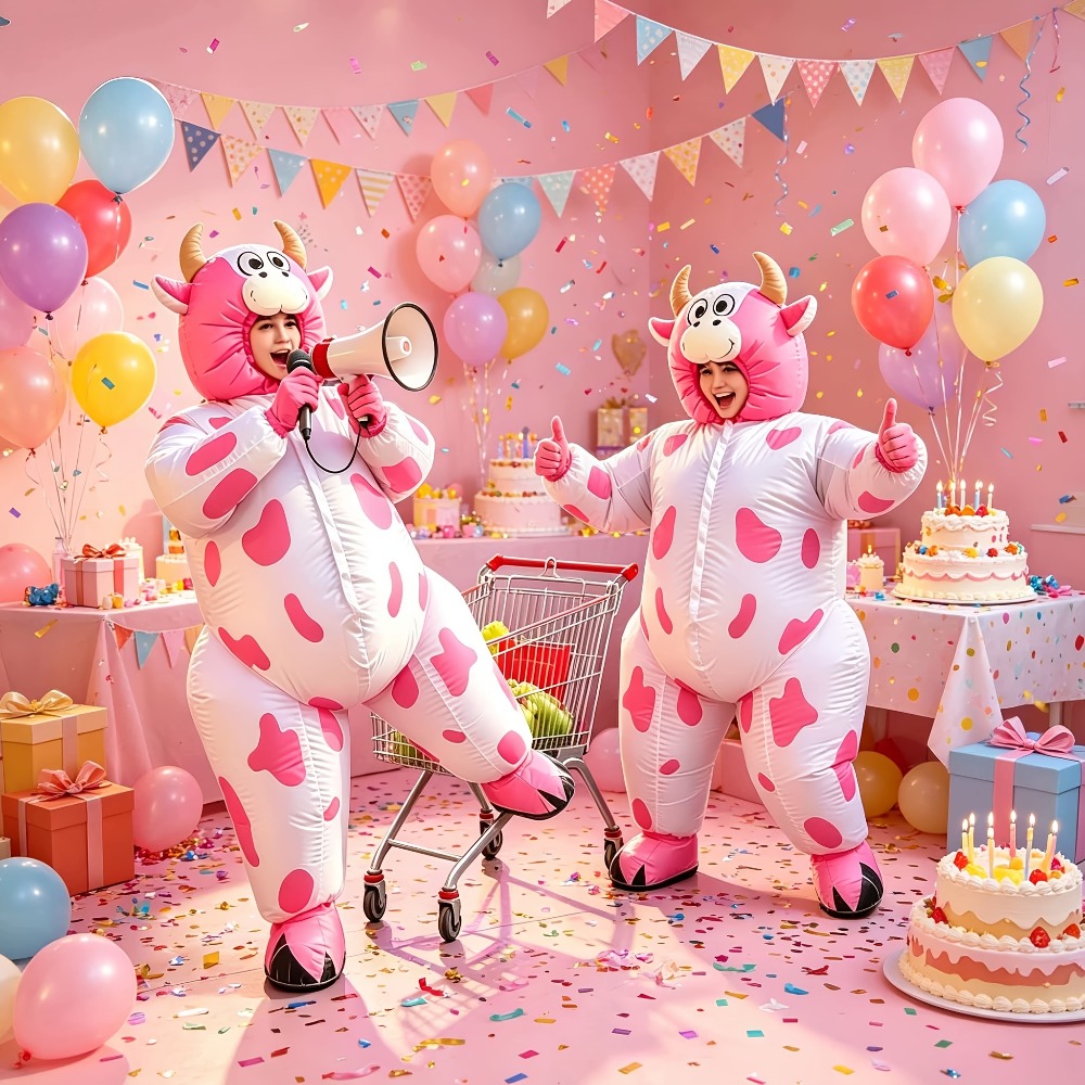 Funny Inflatable Pink Cow Cost - огляд і ціна Costumes
