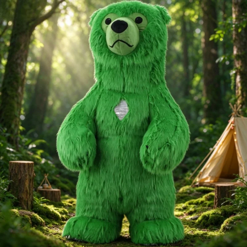 Furry Green Bear Inflatable Ma - огляд і ціна Costumes