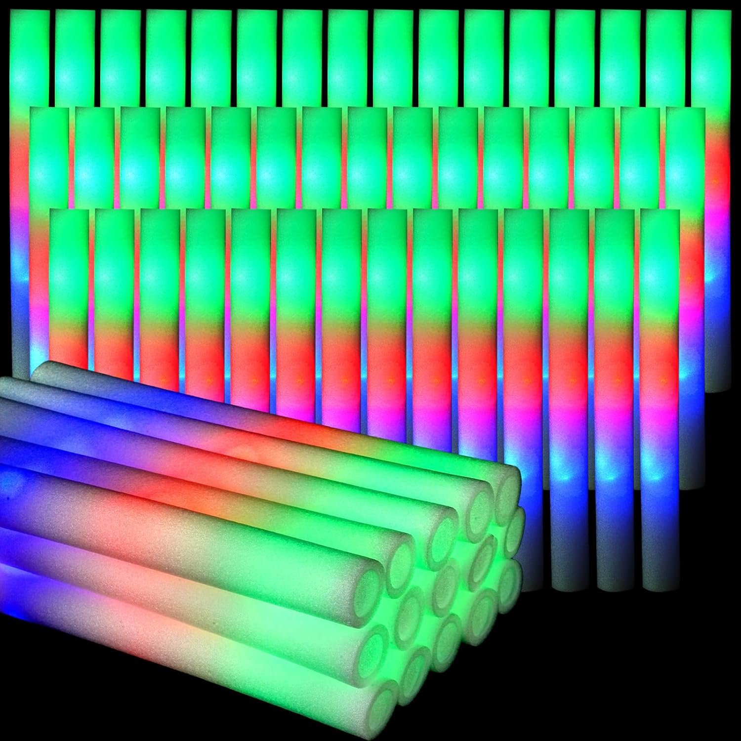 102Pcs LED Foam Sticks Cheer T - огляд і ціна Flashing Led Foam Sticks Party