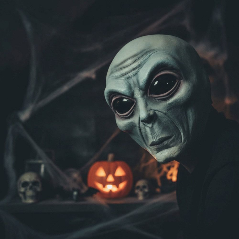 Latex Material Alien Mask Full - огляд і ціна Latex Alien Mask Realistic