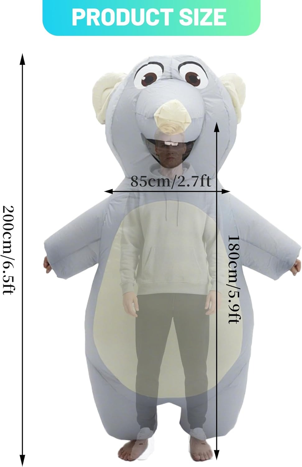 Inflatable Mouse Costume for A - огляд і ціна Costumes
