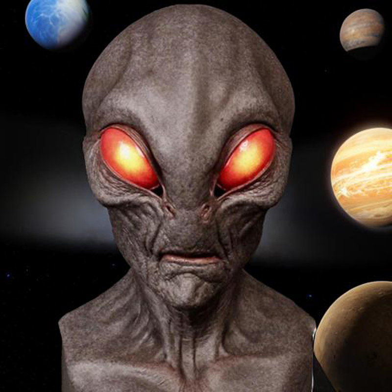 1pc, Alien Mask - Realistic la - огляд і ціна Latex Alien Mask Realistic