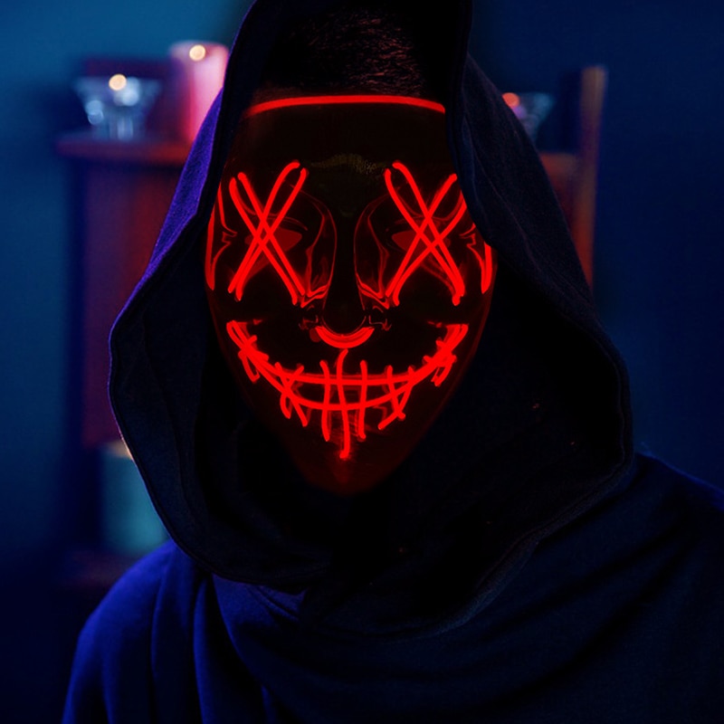 Halloween Neon Led Purge Mask  - огляд і ціна Led Purge Mask Halloween