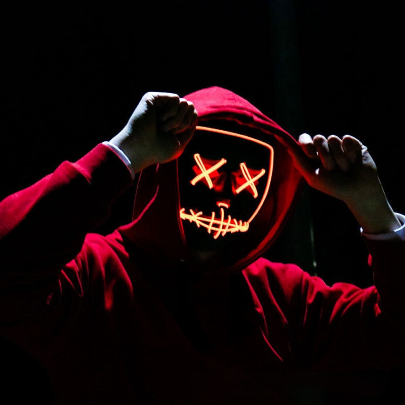Halloween Neon Led Purge Mask  - огляд і ціна Led Purge Mask Halloween